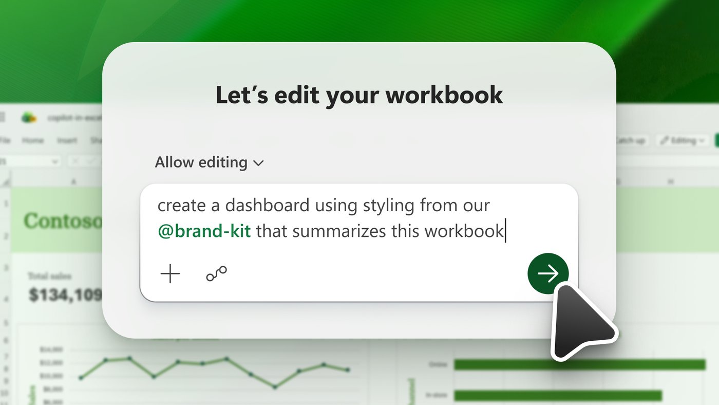 Excel'de Copilot paneli: kullanıcıdan tablo üzerinde değişiklik yapmak için izin isteyen 'Allow editing' kutusu.